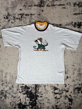 Vintage Made in USA Notre Dame Fighting Irish Leprechaun T-Shirt
